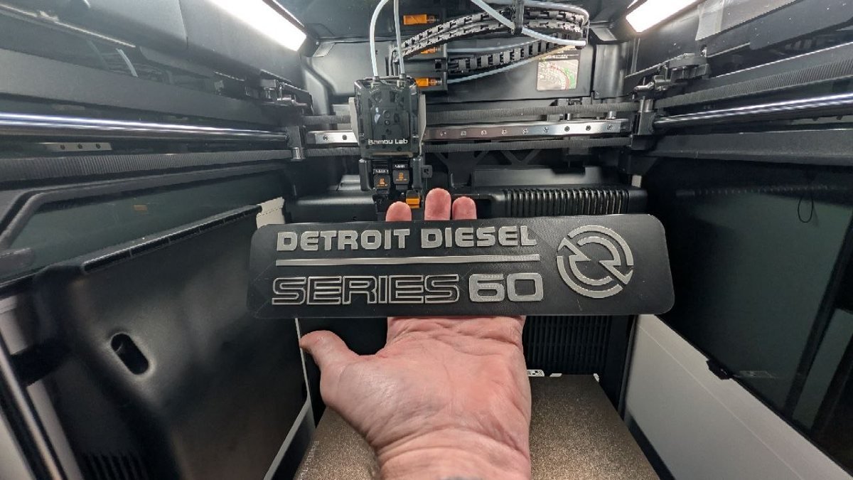 Detroit Diesel Series 60 3D printed sign
